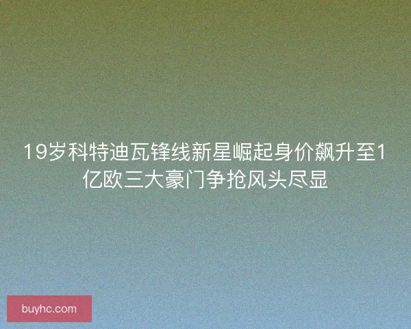 19岁科特迪瓦锋线新星崛起身价飙升至1亿欧三大豪门争抢风头尽显